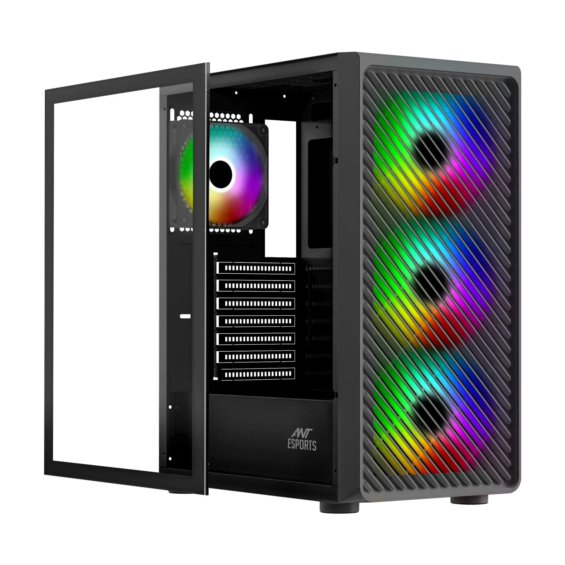 Ant Esports Gaming Cabinet 211 Air ARGB Black view 4